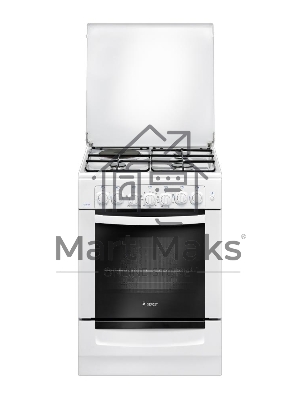 Плита комбинированная Gefest ПГЭ 6112-02 белый, конфорок 4 шт, духовка 55 л, 60 см x 85 см x 60 см