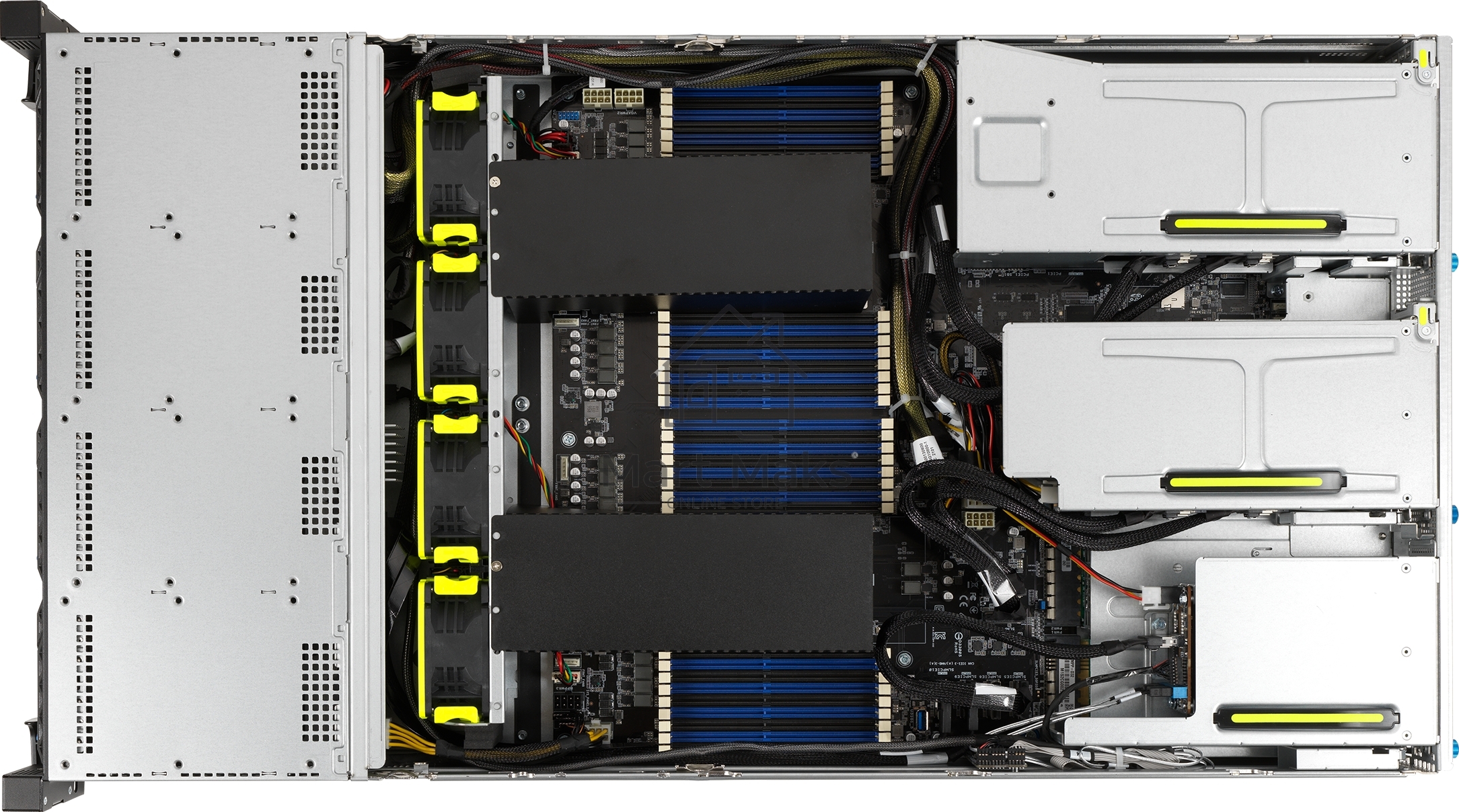 Серверная платформа Asus RS720A-E11-RS12 3x SFF8643 + 4x Slimx8 NVME + 4x Slimx4(NVME) on the backplane, support 8xNVME to motherboard, 1x OCP 3.0, 2x 10GbE (Intel x710), 2x 1600W