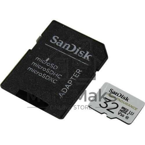 Флеш карта microSD 32GB SanDisk microSDHC Class 10 UHS-I U3 V30 High Endurance Video Monitoring Card