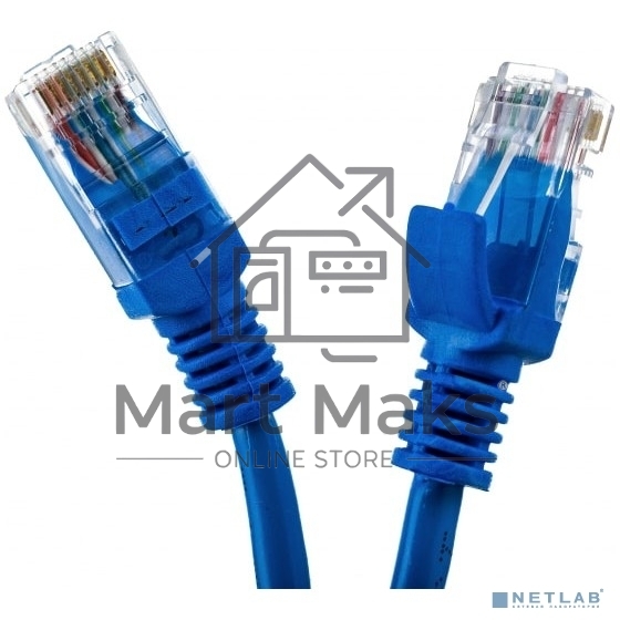 Патч-корд UTP Cablexpert PP12-20M/B кат.5e, 20м, литой, многожильный (синий)