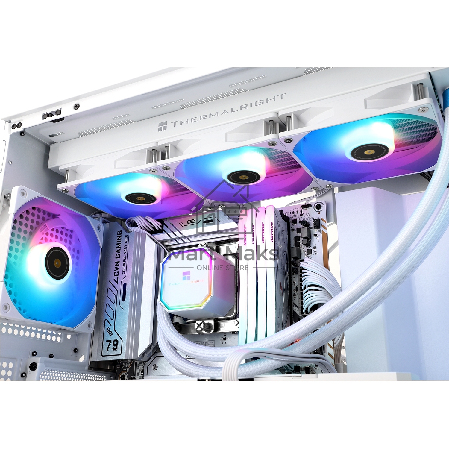 Система водяного охлаждения Thermalright Frozen Prism 360 ARGB Soc-AM5/AM4/1151/1200/2066/1700 белый 4-pin 27dB Al Ret (F-PRISM-360-WH-ARGB)