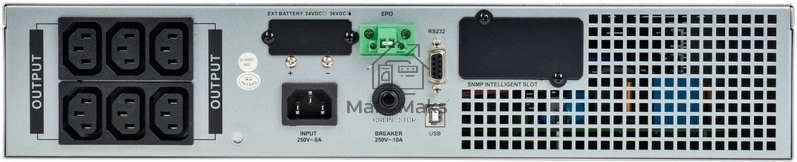 Источник бесперебойного питания однофазный Online 1000 Ва/1000 Вт, Rack mount, c LCD дисплеем 24VDC с АКБ 2U 2х9AH