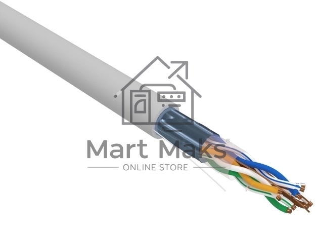 Кабель витая пара F/UTP, CAT 5e, PVC, 4х2х0,52 мм, 24AWG, INDOOR, SOLID, серый, 305 м Rexant PRO