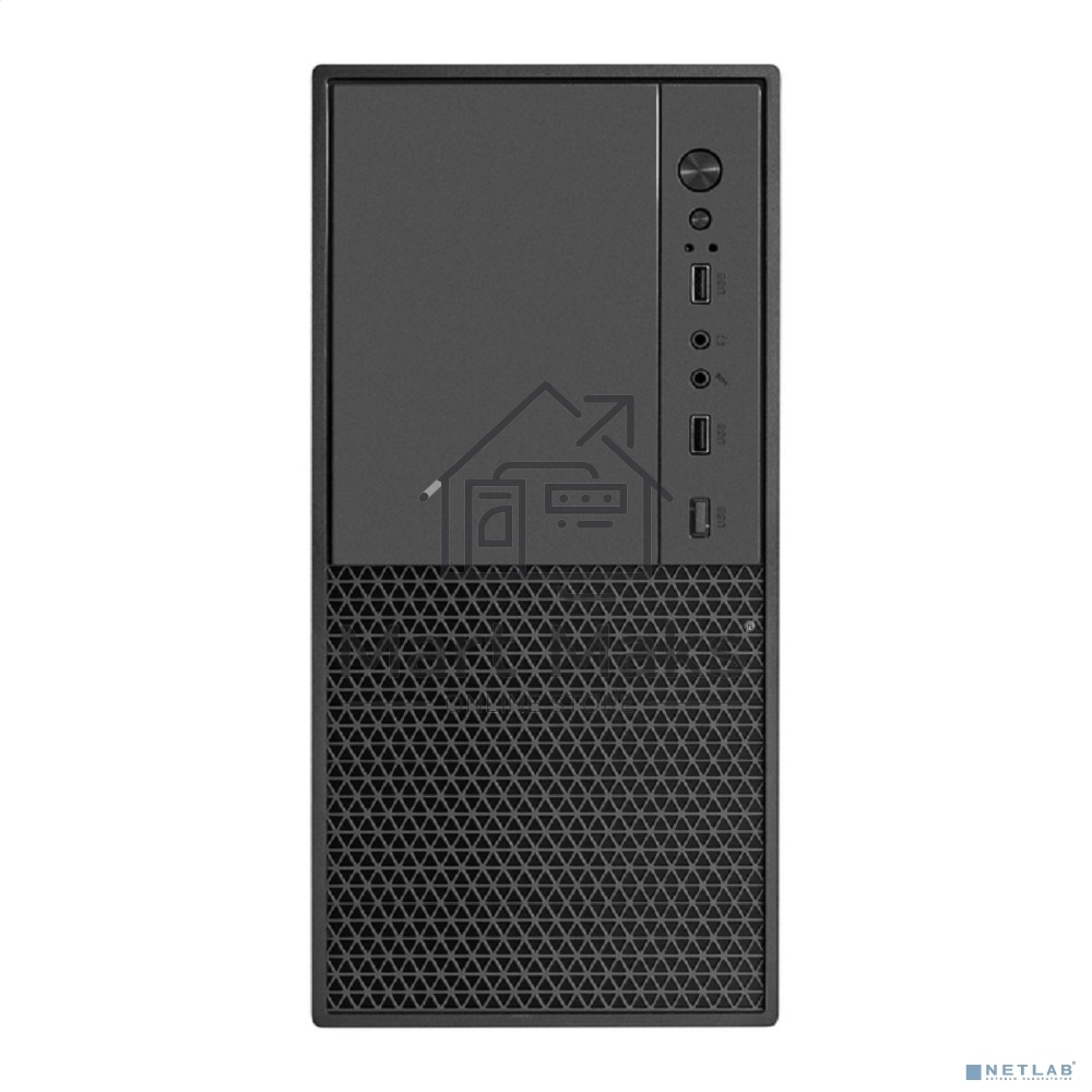 Компьютерный корпус Minitower ExeGate BAA-308M-UNS400 (mATX, БП UNS400 с вент. 12см, 2*USB, HD Audio, черный)