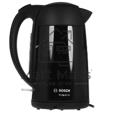 Электрочайник Bosch TWK3P423 черный, 1.7 л, 2400 Вт, скрытый нагревательный элемент