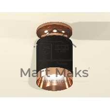 Светильник Ambrella Light XS6302180 SBK/PPG черный песок/золото розовое полированное MR16 GU5.3 (N6906, C6302, N6135)