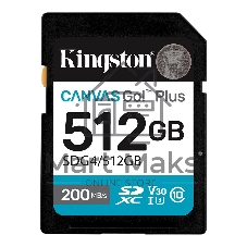 Флеш карта SDXC 512Gb Kingston SDG4/512Gb Canvas Go! Plus w/o adapter