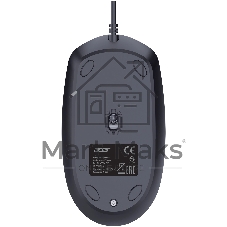 Комплект клавиатура+мышь Acer OCC400 проводной, USB, 2000 DPI, черный