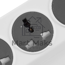 Сетевой фильтр Buro 500UNH-3-WG 3м, 5 розеток, белый/серый, коробка
