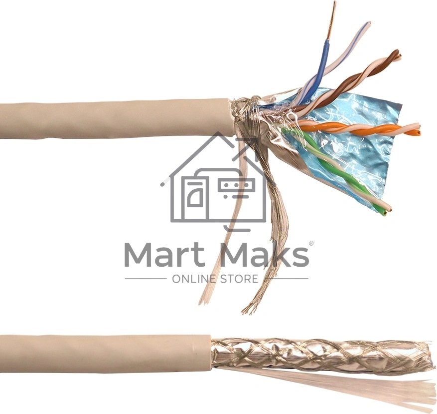 Кабель информационный Lanmaster LAN-5ESFUTP-HFLT-GY кат.5E SF/UTP 4 пары 24AWG LSZH внутренний 305м серый