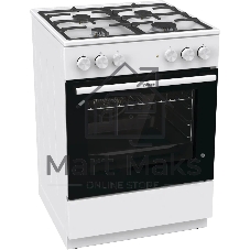 Плита комбинированная Gorenje GK6A40WFFM белый, конфорок 4 шт, духовка 71 л, 60 см x 85 см x 60 см