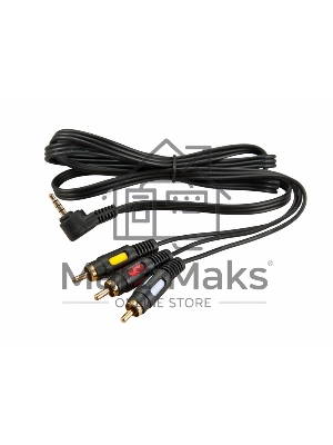 Шнур Rexant Стерео 3,5 мм 4C - 3 RCA 1,5 мeтра (GOLD)