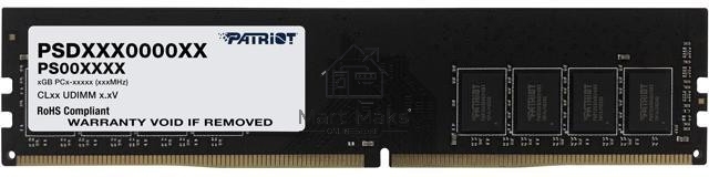 Оперативная память Patriot Signature, DDR4, 32GB (1x32 GB), 3200 MHz, CL22, DIMM