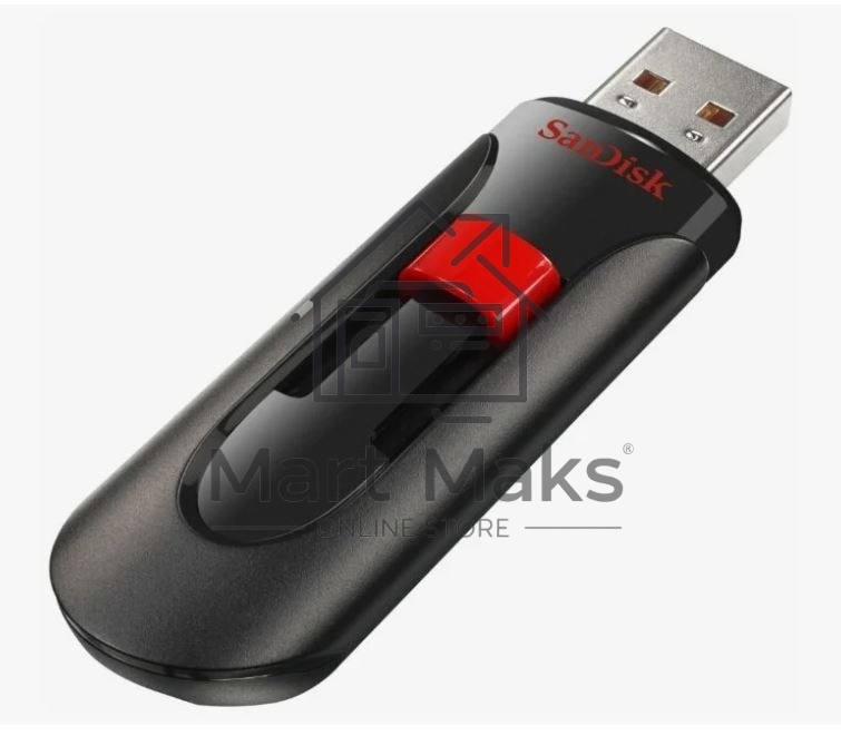 Флешка USB R/W R/W Sandisk 64Gb Cruzer Glide SDCZ60-064G-B35 USB2.0 черный/красный