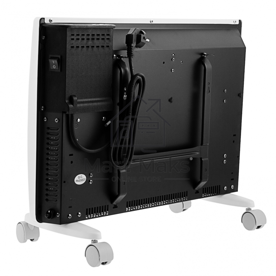Конвектор гибридный Denzel HybridX-1500 белый, 1500 Вт, 25 м2, термостат, дисплей