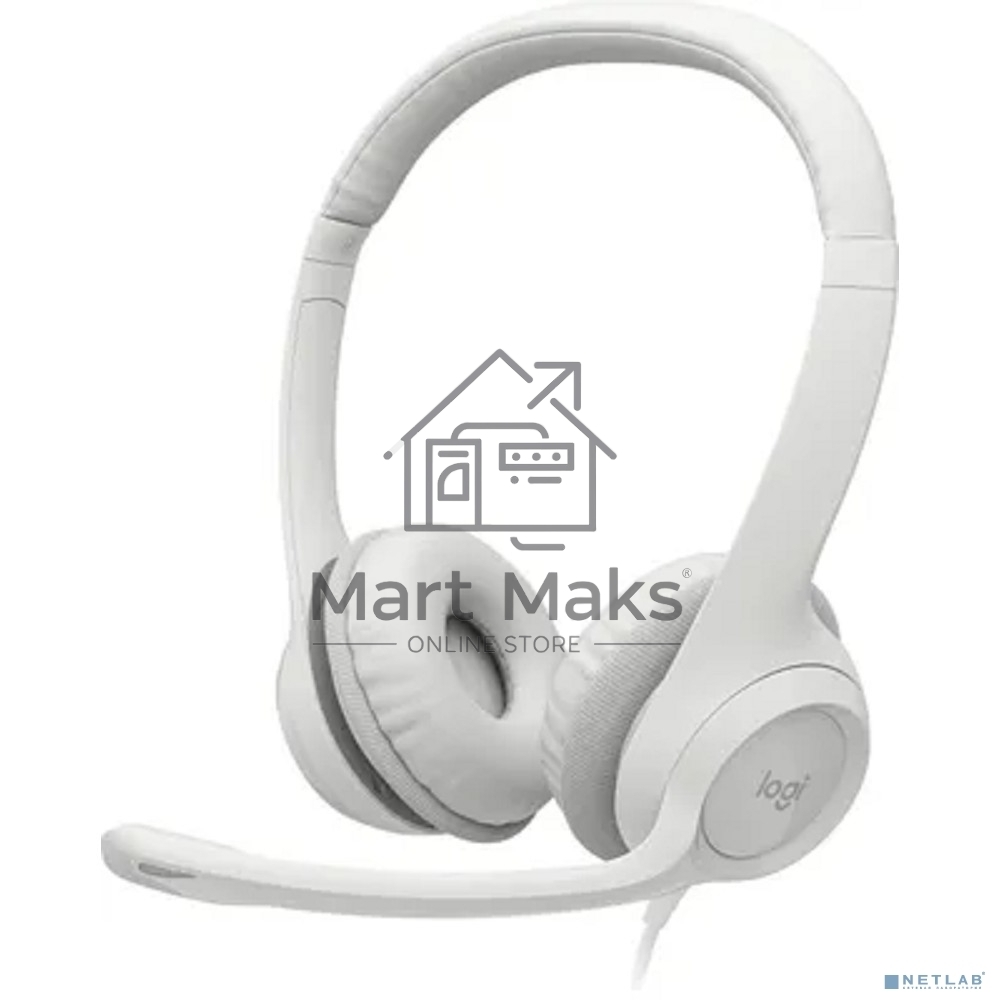 Наушники с микрофоном Logitech H390 белый 1.9м накладные USB оголовье (981-001288)