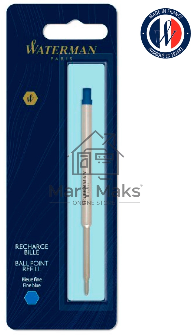 Стержень шариковый Waterman Standard Maxima (CW1964016) F 0.8мм синие чернила блистер