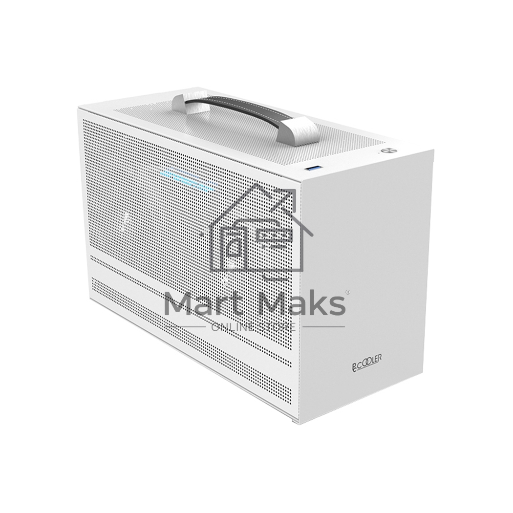 Компьютерный корпус  PCCooler I100 PRO MESH WH, Mesh Compact, белый, SPCC, no fans ITX 60/300/SFX PSU support; 1x2.5