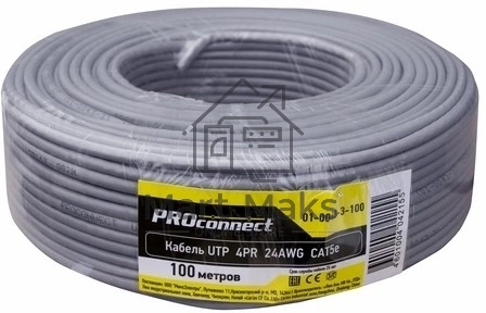 Кабель Proconnect (01-0043-3-100) Кабель UTP CAT5e 4 пары (100м) 0.51 мм