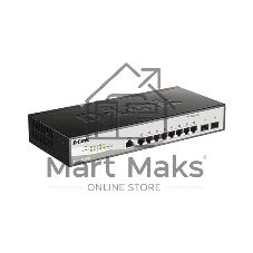 Коммутатор D-Link DGS-1210-10P/ME/B1A, 8×1 Гбит/с + 2×1 Гбит/с SFP, управляемый