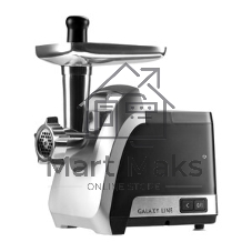 Мясорубка электрическая Galaxy Line GL 2423 черный, 2200 Вт, 2.6 кг/мин, реверс, защита от перегрузки, насадки - 6