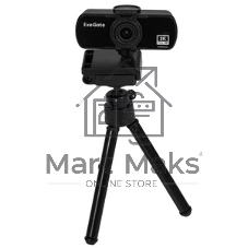 Веб-камера ExeGate Stream C940 2560x1440, 30 кадр/с, USB Type-A, микрофон (шумоподавление), универсальное крепление, штатив в комплекте