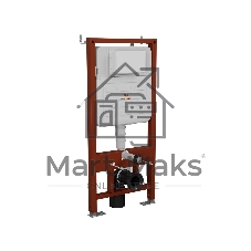 Инсталляция усиленная BAU IDEAL, клавиша BAU Wheel антивандальная, нержавеющая сталь хром