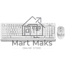 Комплект клавиатура+мышь A4Tech FStyler F1010 проводной, USB, 1600 DPI, белый/серый
