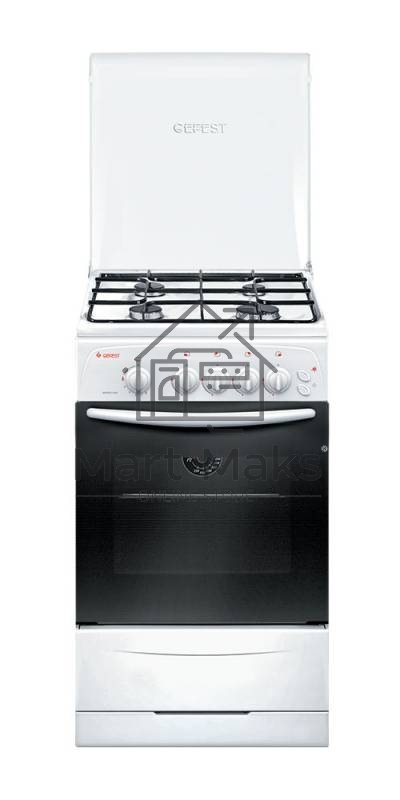Плита газовая Gefest ПГ 3200-06 белый, конфорок 4 шт, духовка 42 л, 50 см x 85 см x 57 см