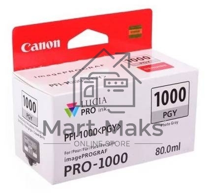 Картридж струйный Canon PFI-1000 PGY для IJ SFP PRO-1000 WFG. Фото серый. 80 мл.