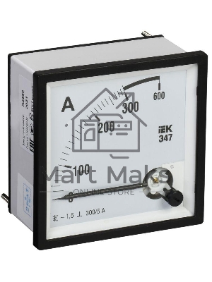 Амперметр Э47 72х72мм 300/5А кл. точн. 1.5 ИЭК IPA10-6-0300-E