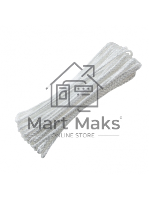 Шнур бельевой полипропиленовый с сердечником, 5 мм, L 15 м, белый, HomePalisad