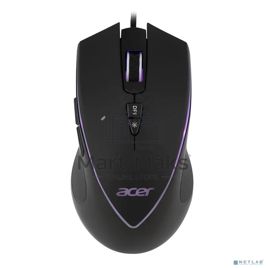 Мышь проводная Acer OMW131 черный, 6400 dpi, USB, кнопки - 7