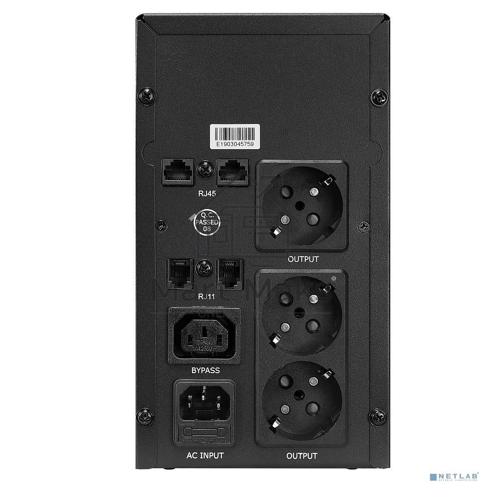Источник бесперебойного питания CROWN ИБП CMU-SP800EURO 800VA, металл,1x12V/9AH, розетки 3*EURO+1*IEC bybas CM000001492