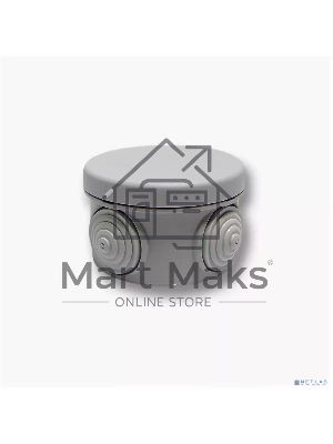 Рувинил 67010 Тусо.Коробка расп. для о/п, D = 60мм, Н = 40мм, 4ввода, IP55 (св.-серая)