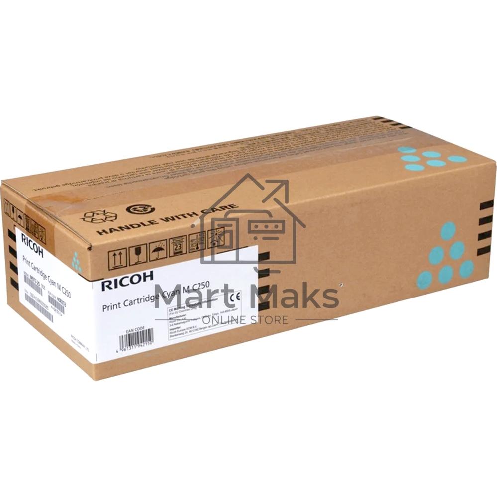 Картридж лазерный тип M C250H голубой для Ricoh P C301W/M C250FW