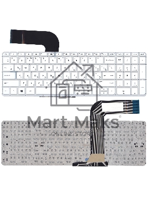 Клавиатура для ноутбука HP Pavilion 15-P 17-F белый