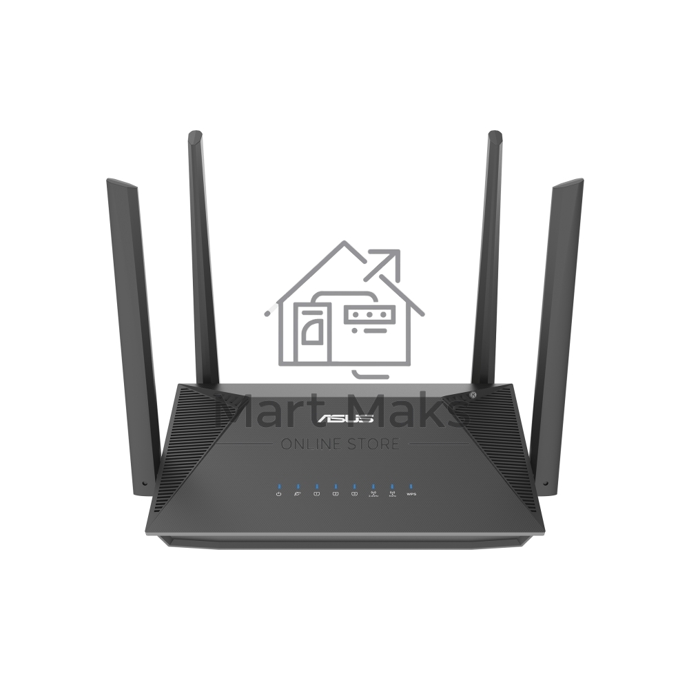 Роутер беспроводной Asus RT-AX52 AX1800 10/100/1000BASE-TX черный