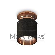 Светильник Ambrella Light XS6302181 SBK/PPG черный песок/золото розовое полированное MR16 GU5.3 (N6906, C6302, N6114)