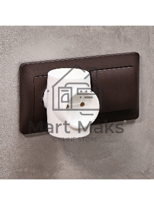 Тройник электрический без заземления 220 В, 6A Rexant