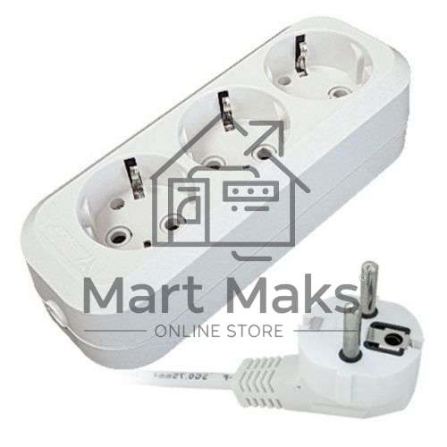 Удлинитель 3х2м с заземл. 16А IP20 Е-303 АБС-пл. ПВС 3х1 UNIVersal 9631976