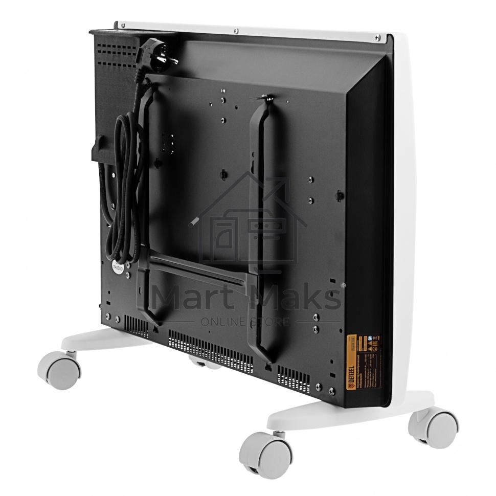Конвектор гибридный Denzel HybridX-1500 белый, 1500 Вт, 25 м2, термостат, дисплей