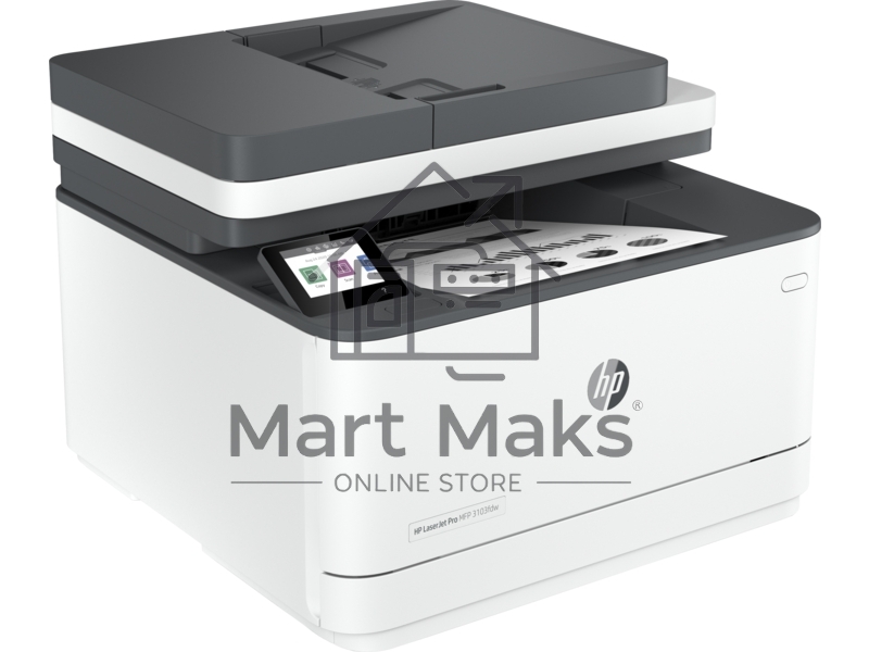 МФУ лазерный HP LaserJet Pro 3103fdw (3G632A), A4, ч/б, печ. 33 стр/мин., скан до 19 стр/мин. (ч/б) 8 стр/мин. цвет, 1200x1200 dpi, Ethernet (RJ-45), USB 2.0, Wi-Fi