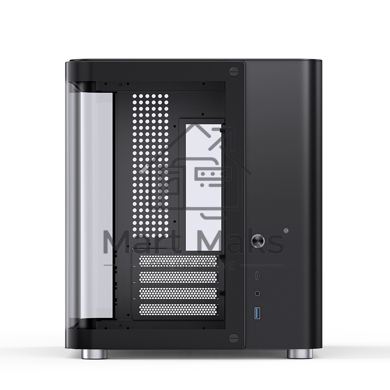 Корпус без блока питания Корпус JONSBO TK-1 Black 2.0 MATX без БП, mini-ITX, micro-ATX, черный