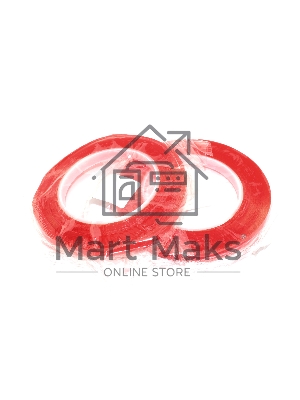 Скотч двусторонний прозрачный 3M с красной защитной лентой ширина 10мм 25м 2 шт