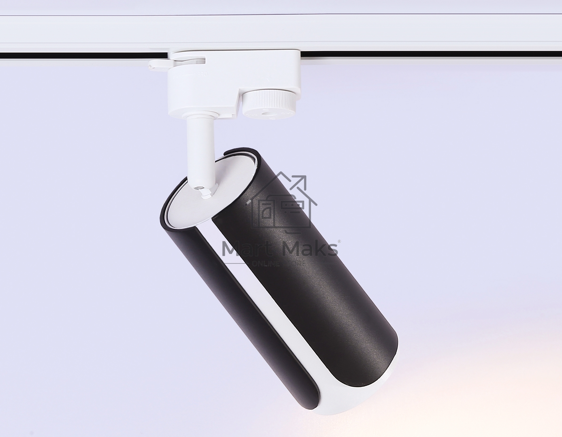 Трековый однофазный светильник Ambrella light GL5155 BK/WH черный/белый GU10 D58*130
