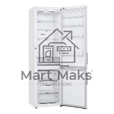 Холодильник LG GA-B509CQSL белый двухкамерный 277/107л морозилка снизу, No Frost