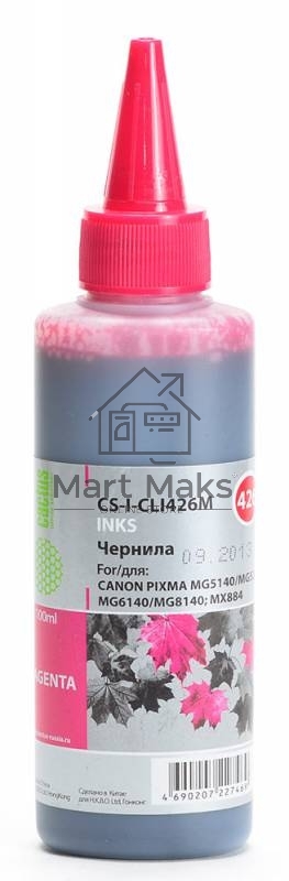Чернила Cactus CS-I-CLI426M пурпурный (100мл) Canon PIXMA MG5140/5240/6140/8140; MX884