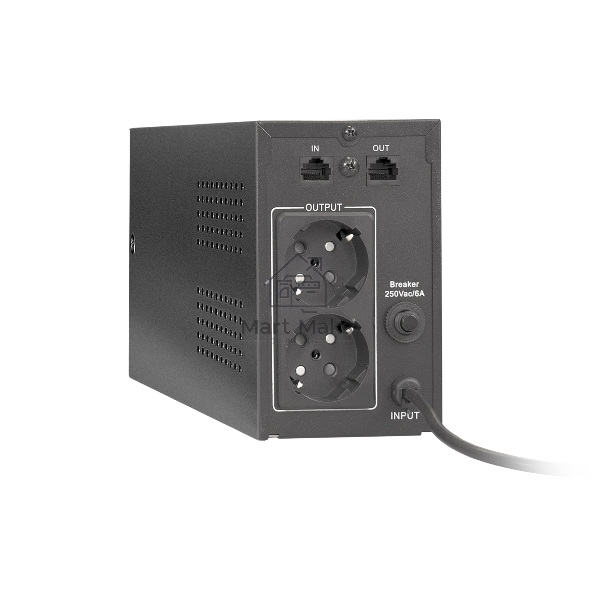 Источник бесперебойного питания ExeGate Power Back BNB-850.LED.AVR.EURO.RJ <850VA/480W, LED, AVR,2 евророзетки, RJ45/11, Black>