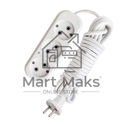 Удлинитель 3х2м без заземл. 10А IP20 Е-203 АБС-пл. ПВС 2х0.75 UNIVersal 9631963